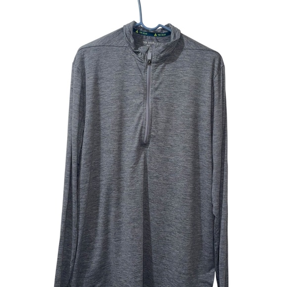 Men's Ten Gear Gray Fit Long‎ Sleeve Athletic Shirt Top Sz XLT 1/4 zip Pullover - Picture 2 of 5